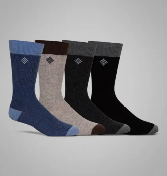 Calcetines básicos texturizados para hombre – Paquete de 4