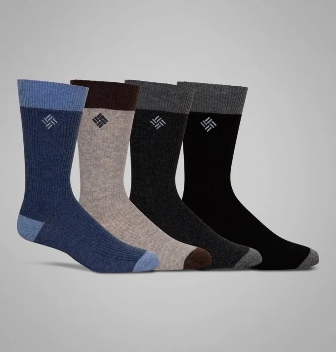 Calcetines básicos texturizados para hombre – Paquete de 4