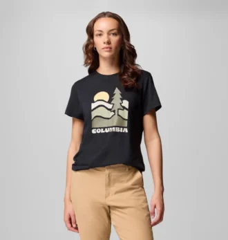Camisa ajustada de manga corta con estampado Ruby Springs™ para mujer