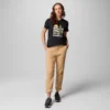 Camisa ajustada de manga corta con estampado Ruby Springs™ para mujer