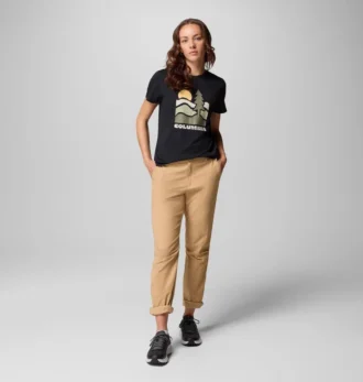 Camisa ajustada de manga corta con estampado Ruby Springs™ para mujer