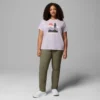 Camisa ajustada de manga corta con estampado Ruby Springs™ para mujer – Talla grande