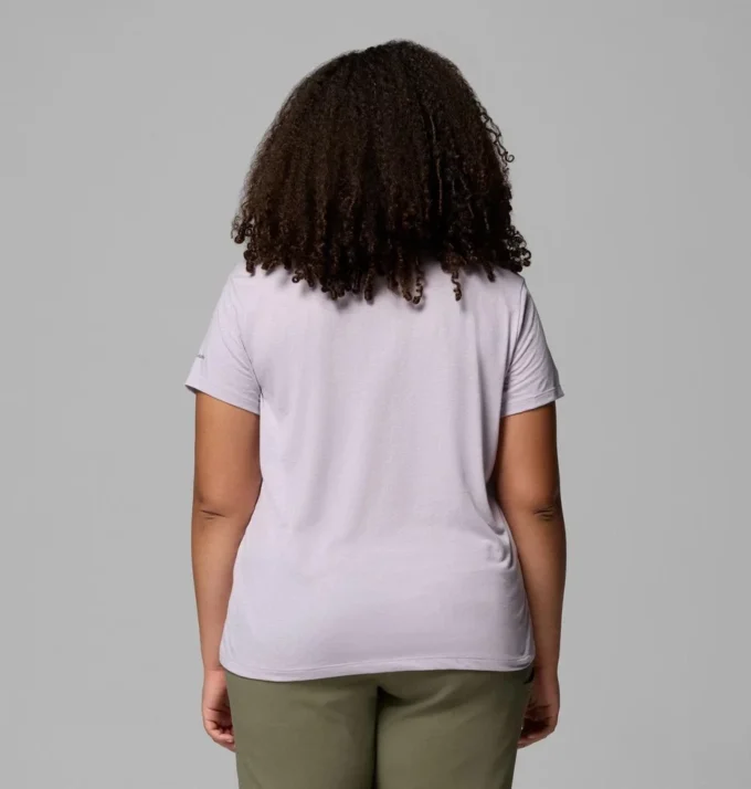 Camisa ajustada de manga corta con estampado Ruby Springs™ para mujer – Talla grande