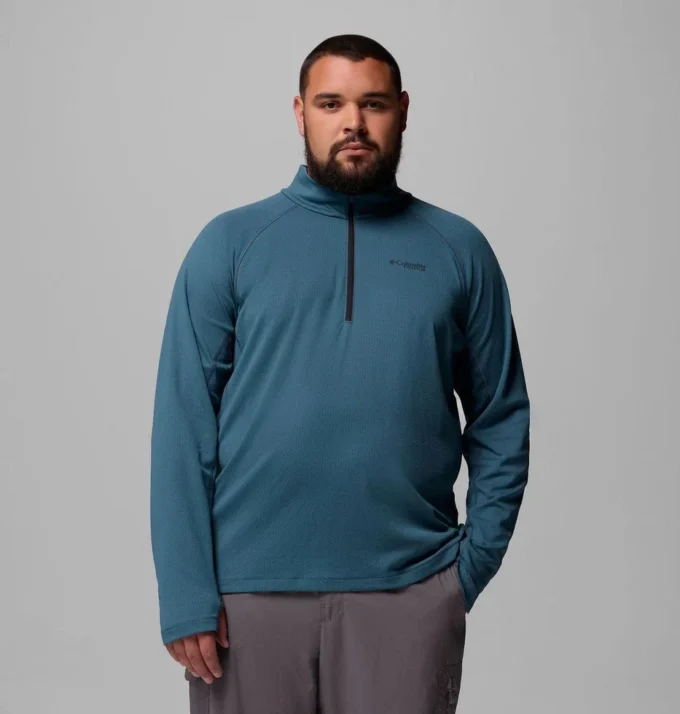 Camisa con media cremallera DriVenture™ para hombre – Talla grande Camisa con media cremallera DriVenture™ para hombre – Talla grande