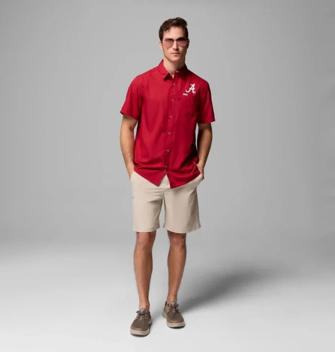 Camisa de campamento PFG Slack Tide™ para hombre – Alabama Camisa de campamento PFG Slack Tide™ para hombre – Alabama