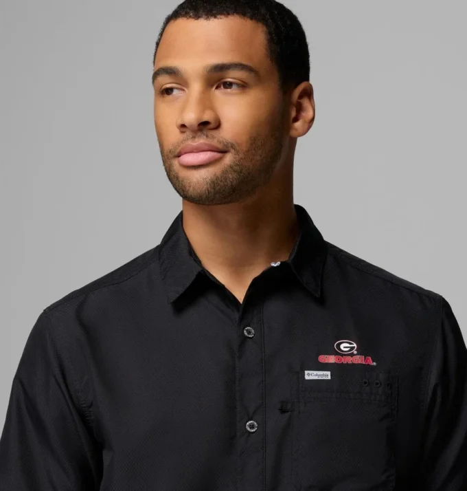 Camisa de campamento PFG Slack Tide™ para hombre, Georgia Camisa de campamento PFG Slack Tide™ para hombre, Georgia