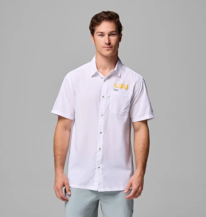 Camisa de campamento PFG Slack Tide™ para hombre – LSU