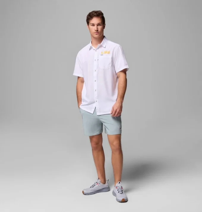 Camisa de campamento PFG Slack Tide™ para hombre – LSU