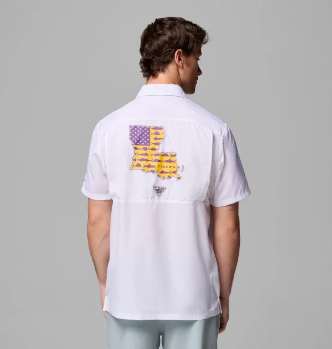 Camisa de campamento PFG Slack Tide™ para hombre – LSU