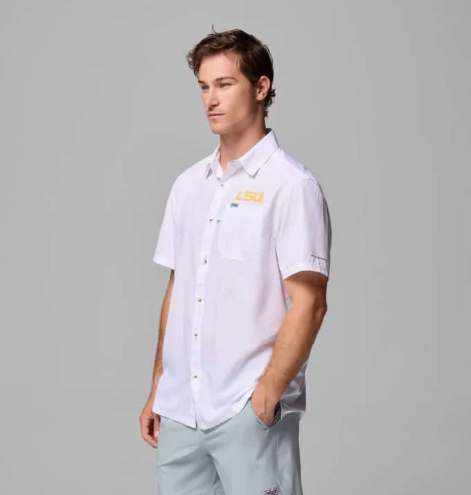 Camisa de campamento PFG Slack Tide™ para hombre – LSU