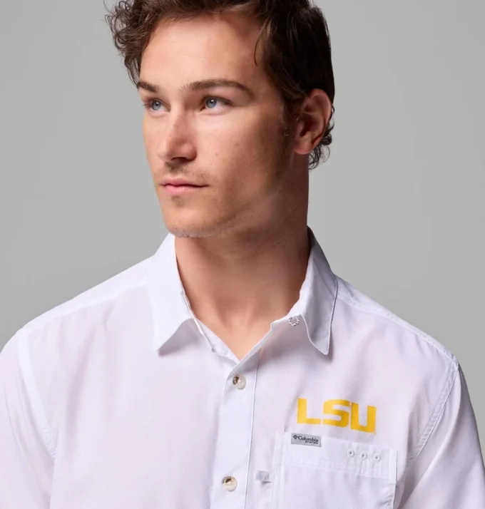 Camisa de campamento PFG Slack Tide™ para hombre – LSU