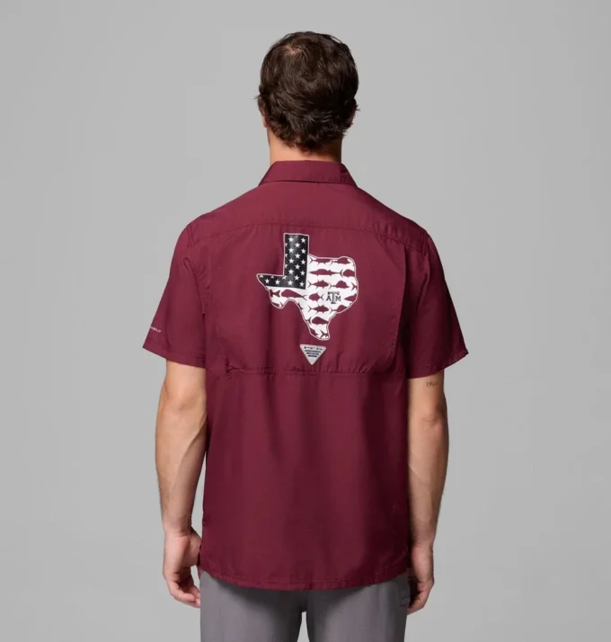 Camisa de campamento PFG Slack Tide™ para hombre – Texas A&M