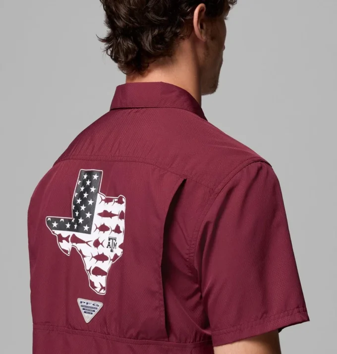 Camisa de campamento PFG Slack Tide™ para hombre – Texas A&M