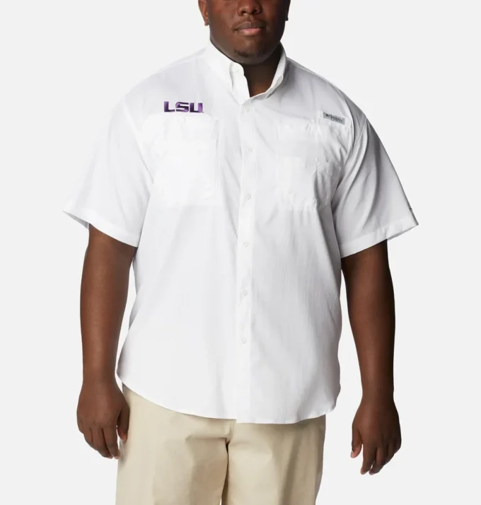Camisa de manga corta Collegiate PFG Tamiami™ para hombre – Talla grande – LSU Camisa de manga corta Collegiate PFG Tamiami™ para hombre – Talla grande – LSU
