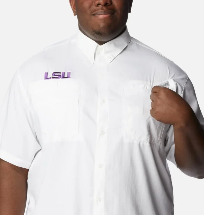 Camisa de manga corta Collegiate PFG Tamiami™ para hombre – Talla grande – LSU Camisa de manga corta Collegiate PFG Tamiami™ para hombre – Talla grande – LSU