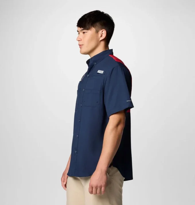 Camisa de manga corta con bloques de color PFG Tamiami™ para hombre – Houston Texans Camisa de manga corta con bloques de color PFG Tamiami™ para hombre – Houston Texans