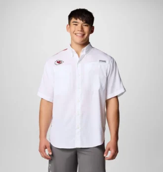 Camisa de manga corta con bloques de color PFG Tamiami™ para hombre – Kansas City Chiefs