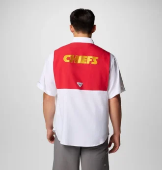 Camisa de manga corta con bloques de color PFG Tamiami™ para hombre – Kansas City Chiefs