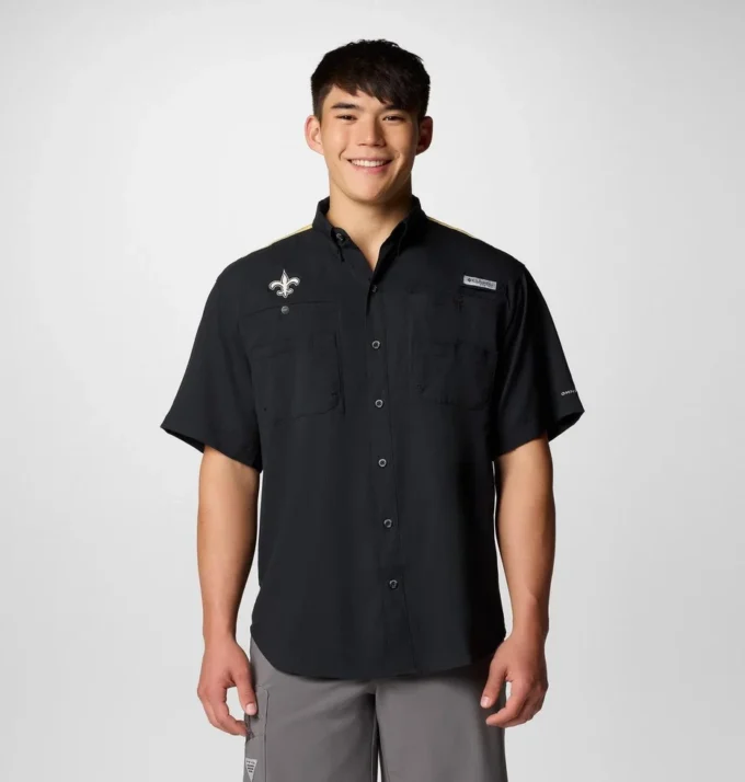 Camisa de manga corta con bloques de color PFG Tamiami™ para hombre – New Orleans Saints Camisa de manga corta con bloques de color PFG Tamiami™ para hombre – New Orleans Saints
