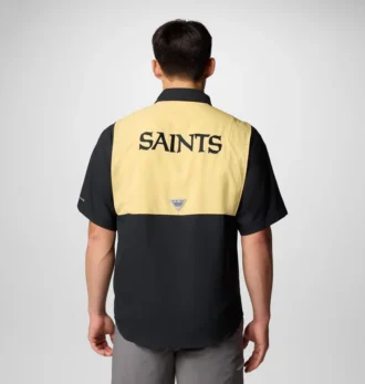 Camisa de manga corta con bloques de color PFG Tamiami™ para hombre – New Orleans Saints