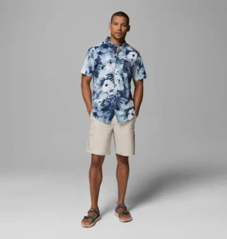 Camisa de manga corta estampada Rapid Rivers™ para hombre