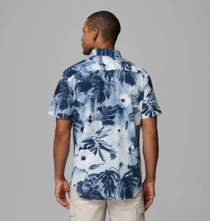 Camisa de manga corta estampada Rapid Rivers™ para hombre