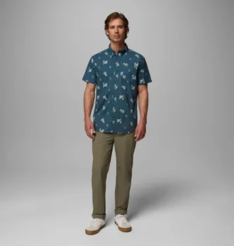 Camisa de manga corta estampada Rapid Rivers™ para hombre – Tall