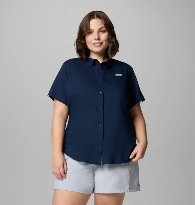 Camisa de manga corta PFG Tamiami™ II para mujer – Talla grande
