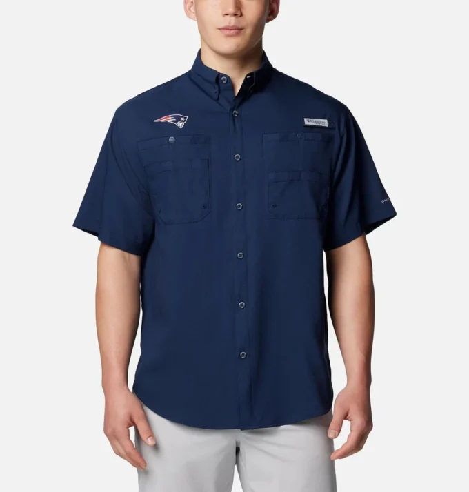 Camisa de manga corta PFG Tamiami™ para hombre – New England Patriots
