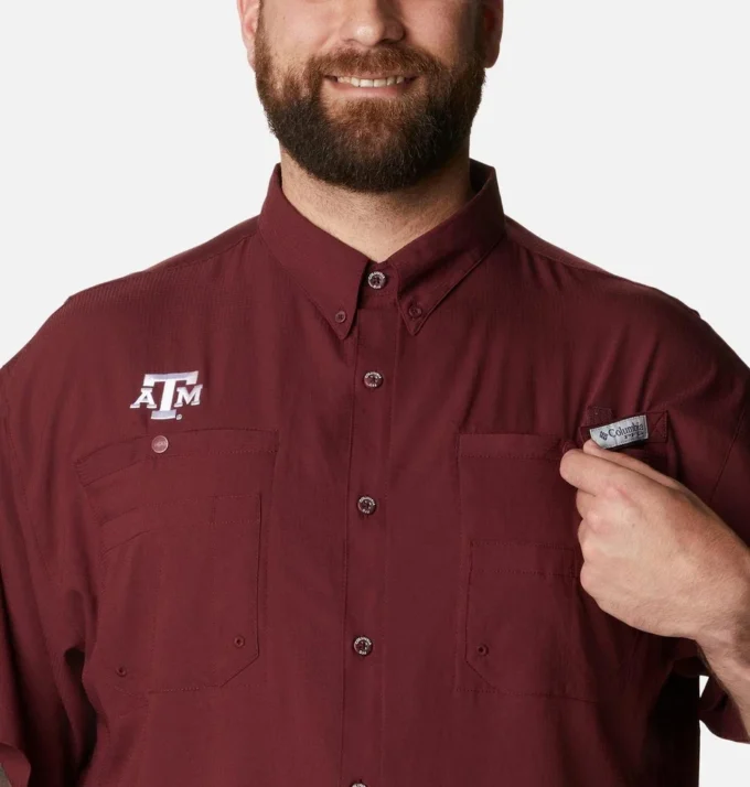 Camisa de manga corta PFG Tamiami™ para hombre – Talla grande – Texas A&M