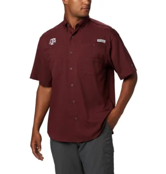 Camisa de manga corta PFG Tamiami™ para hombre universitario – Tall – Texas A&M