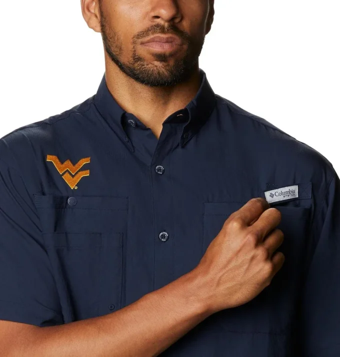 Camisa de manga corta PFG Tamiami™ para hombre universitario – Tall – Virginia Occidental Camisa de manga corta PFG Tamiami™ para hombre universitario – Tall – Virginia Occidental