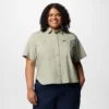 Camisa de manga corta tejida Brea Falls™ para mujer – Talla grande