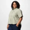 Camisa de manga corta tejida Brea Falls™ para mujer – Talla grande