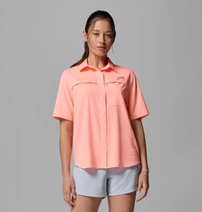 Camisa de manga corta tejida PFG Castback™ para mujer