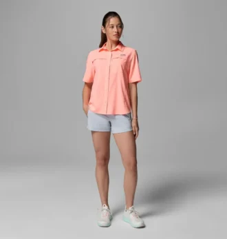 Camisa de manga corta tejida PFG Castback™ para mujer