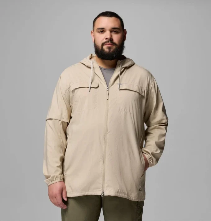 Camisa de manga larga con capucha Skien Valley™ para hombre – Talla grande Camisa de manga larga con capucha Skien Valley™ para hombre – Talla grande