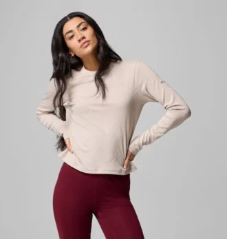 Camisa de manga larga con cuello redondo Granite Point™ para mujer