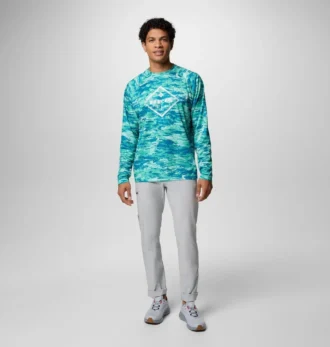 Camisa de manga larga con estampado PFG Super Solar Stream™ para hombre Camisa de manga larga con estampado PFG Super Solar Stream™ para hombre