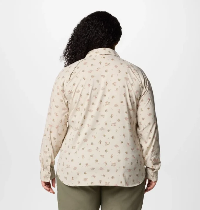Camisa de manga larga con estampado utilitario Silver Ridge™ para mujer – Talla grande