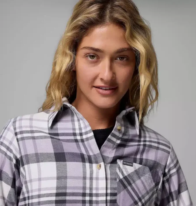 Camisa de manga larga de franela Calico Basin™ para mujer