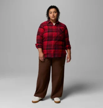 Camisa de manga larga de franela Calico Basin™ para mujer – Talla grande