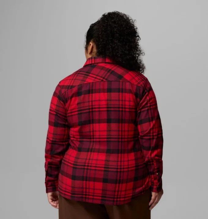 Camisa de manga larga de franela Calico Basin™ para mujer – Talla grande