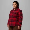 Camisa de manga larga de franela Calico Basin™ para mujer – Talla grande