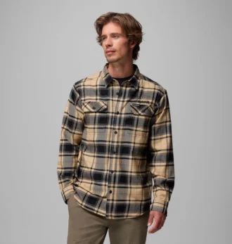 Camisa de manga larga de franela Collegiate Flare Gun™ para hombre – Purdue