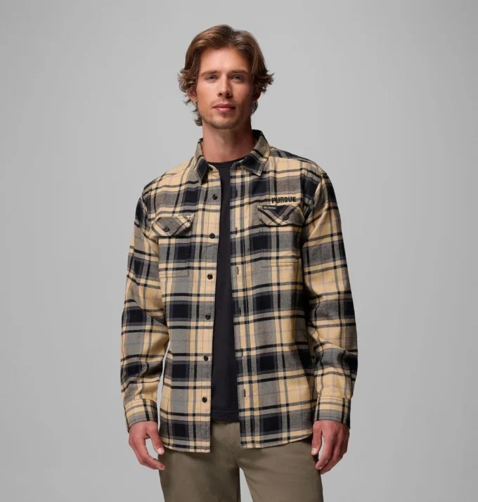 Camisa de manga larga de franela Collegiate Flare Gun™ para hombre – Purdue Camisa de manga larga de franela Collegiate Flare Gun™ para hombre – Purdue