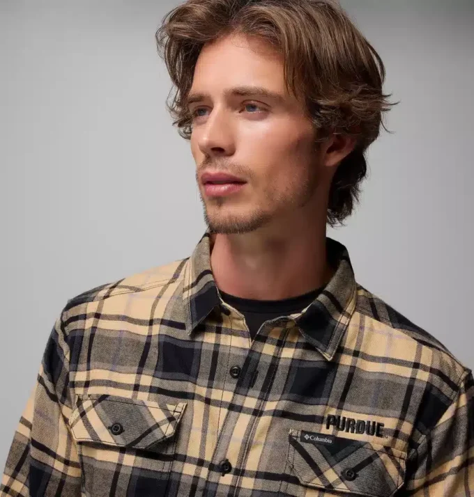 Camisa de manga larga de franela Collegiate Flare Gun™ para hombre – Purdue Camisa de manga larga de franela Collegiate Flare Gun™ para hombre – Purdue