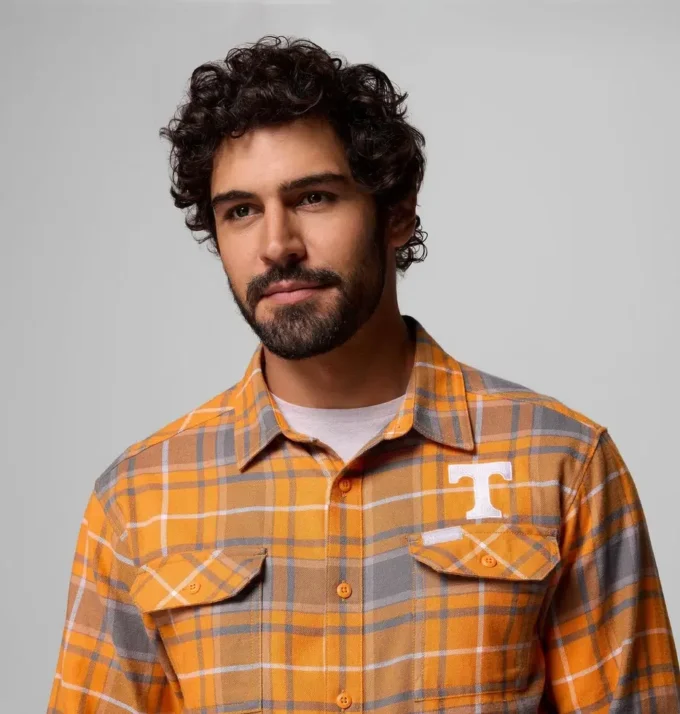 Camisa de manga larga de franela Collegiate Flare Gun™ para hombre – Tennessee Camisa de manga larga de franela Collegiate Flare Gun™ para hombre – Tennessee