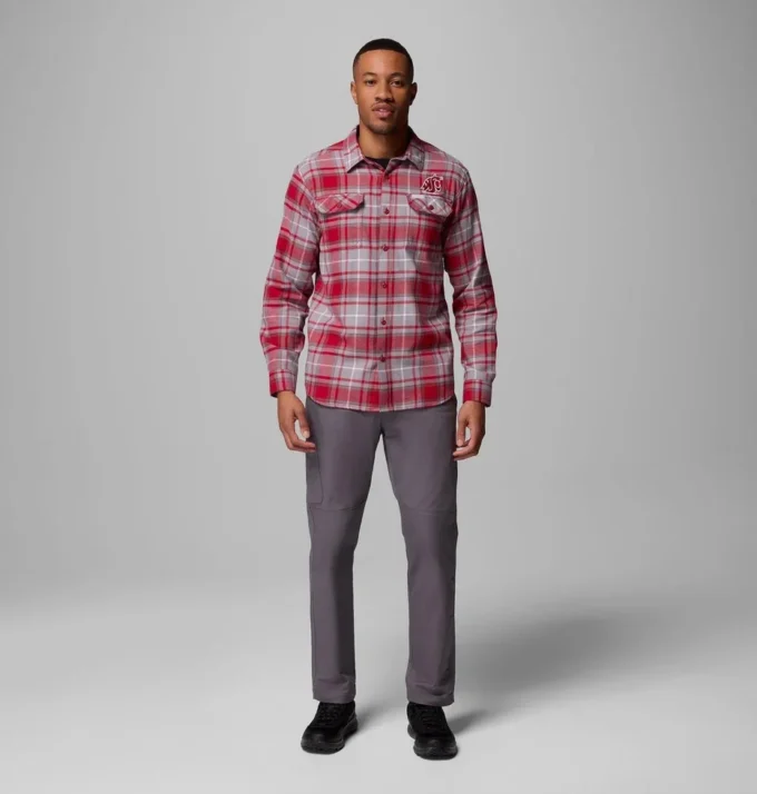 Camisa de manga larga de franela Collegiate Flare Gun™ para hombre – Washington State Camisa de manga larga de franela Collegiate Flare Gun™ para hombre – Washington State