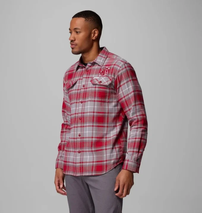 Camisa de manga larga de franela Collegiate Flare Gun™ para hombre – Washington State Camisa de manga larga de franela Collegiate Flare Gun™ para hombre – Washington State